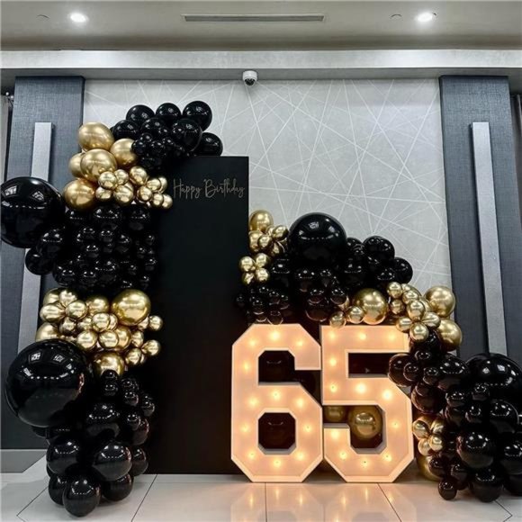 Black Latex Balloon Arch Kit,102PCS 18In 12In 10In 5In Arch Garland For Festival - Picture 5 of 6